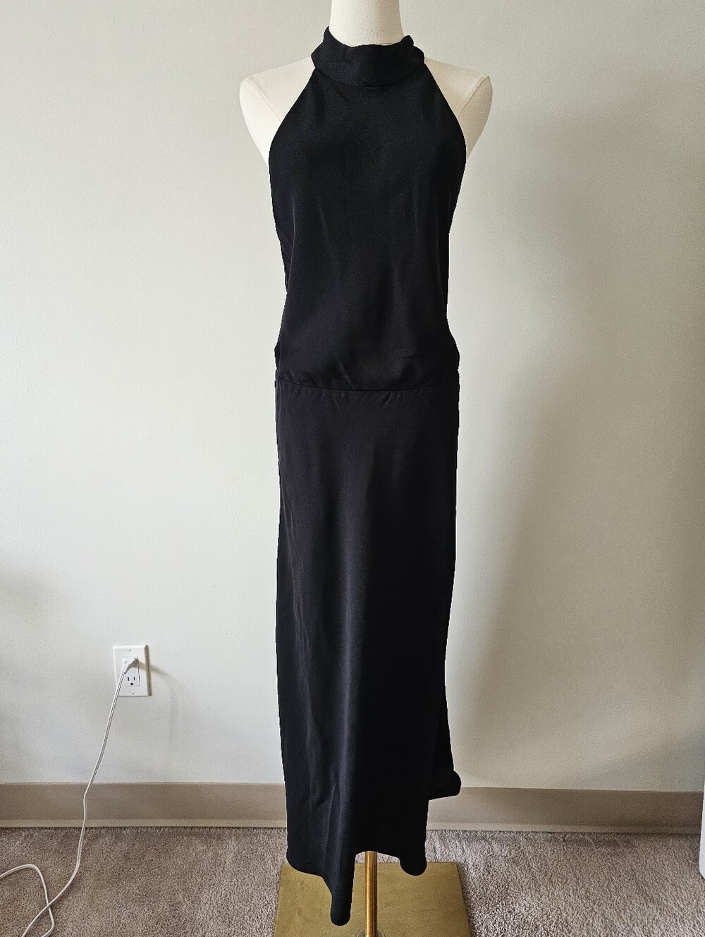 NWT Aritzia Babaton S Central Halter Dress Midi length